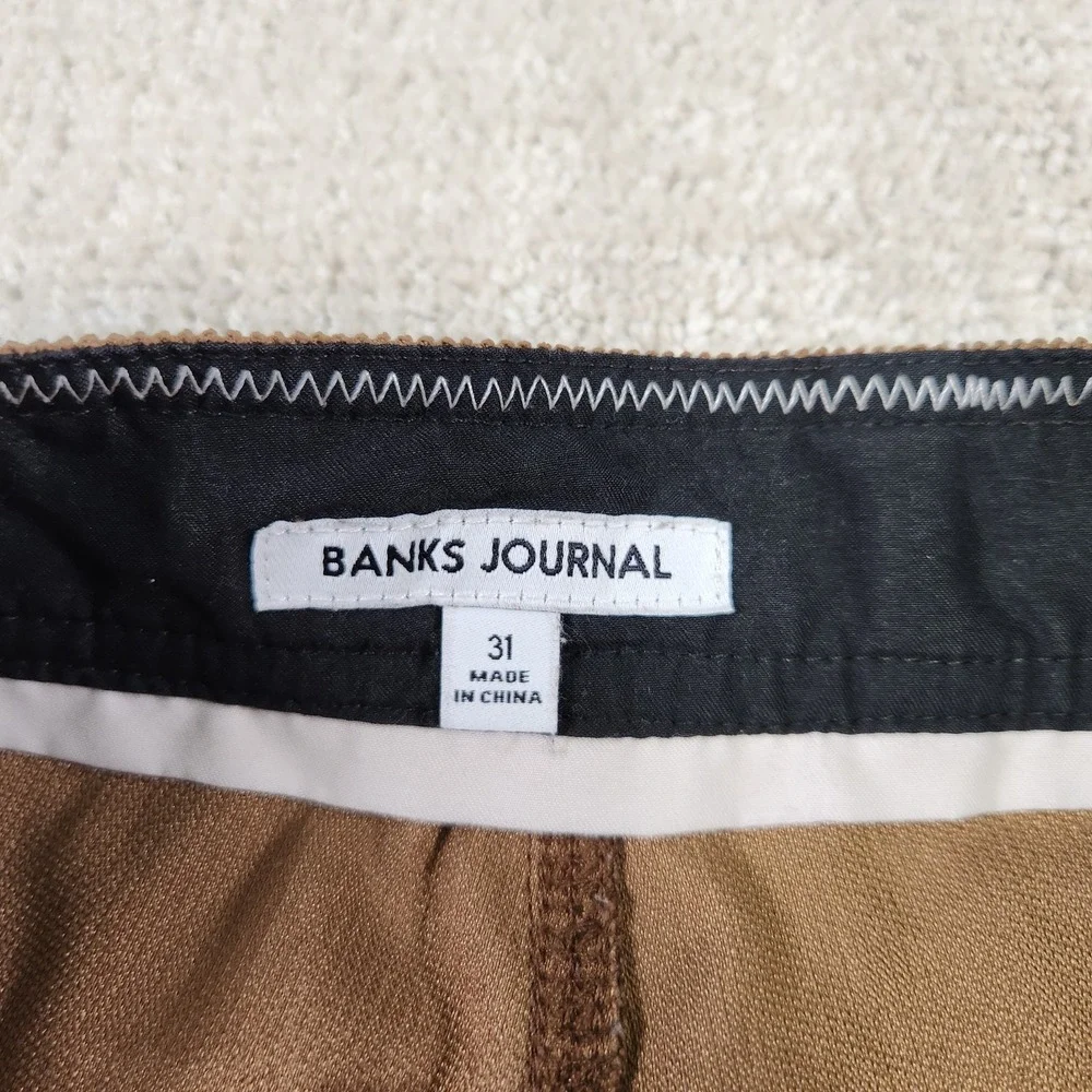 Banks Journal Corduroy Shorts Men 31 Drawstring Surf Performance Brown 6